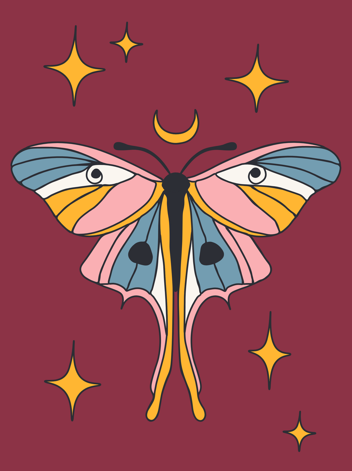 Velcro Label - LUNA MOTH
