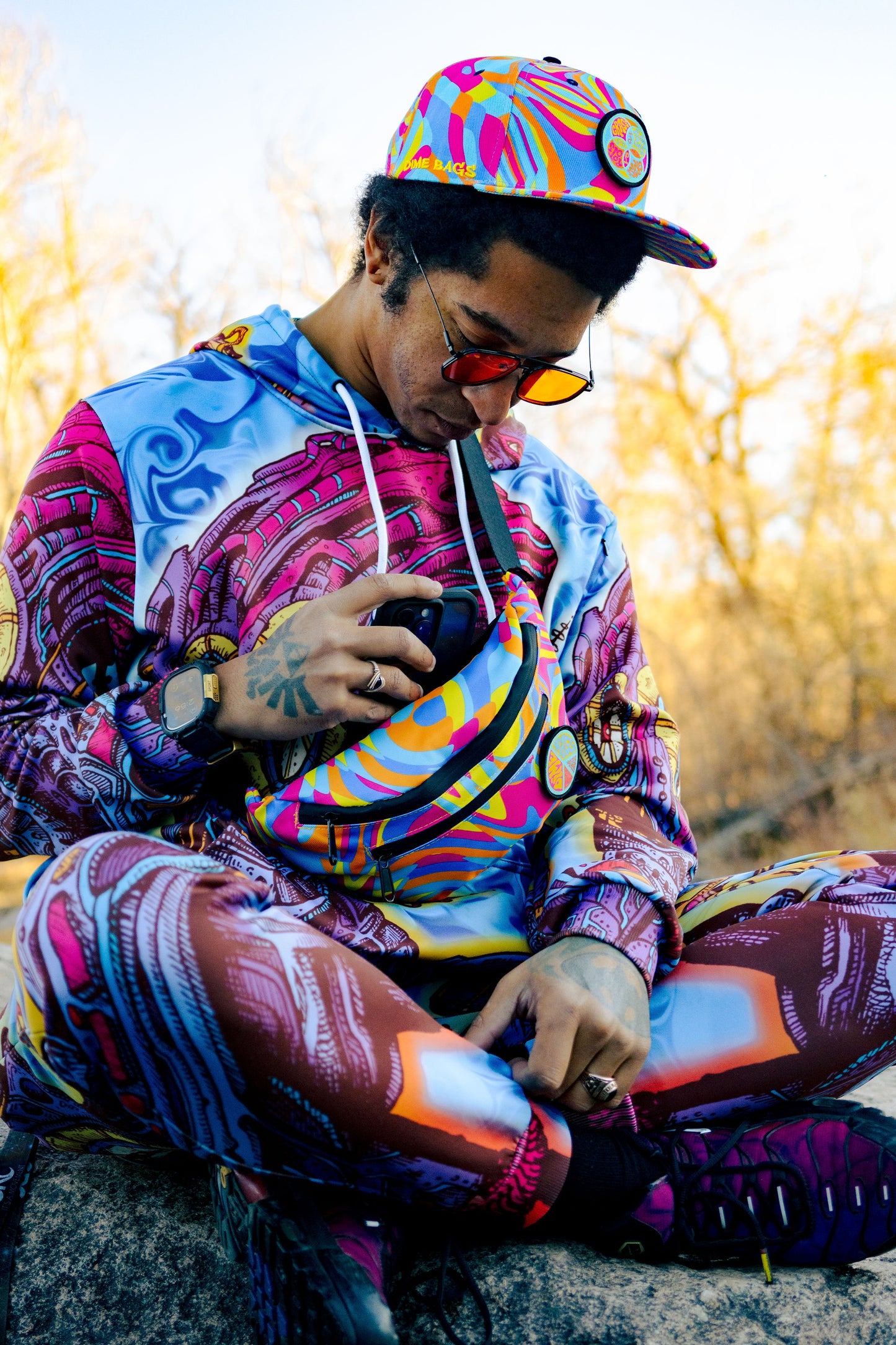 Hyperpop Fanny Pack + Snapback Set - Grassroots Collab