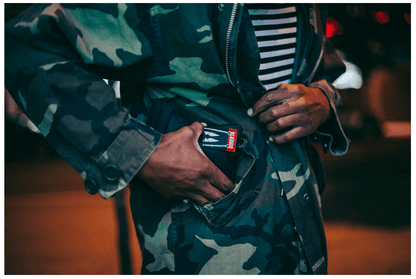Omerta Capo  | Best seller mini smell proof envelopes style | Small protective case odor eliminator storage container case with carbon filter pocket | Tight seal dual velcro enclosure. 811926023673